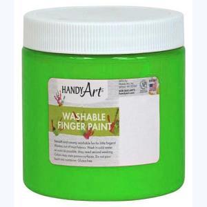 Handy Art Washable Finger Paint - (8oz/237ml) Fluorescent Green