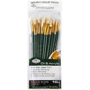 Royal Langnickel Natural Bristle Brush Value Pack - 10pc