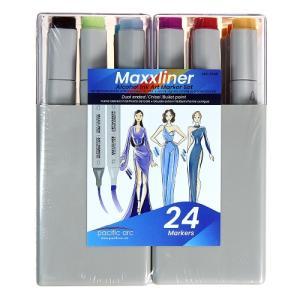 Pacific Arc Maxxliner Dual-tip Alcohol Marker Set 24cnt  MX-S24B