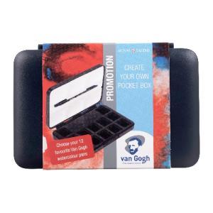Royal Talens Van Gogh Empty Dark Blue Watercolor Pocket Box - (12 Pan)