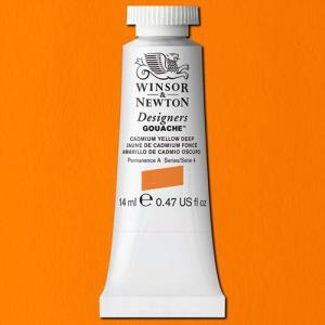 Winsor & Newton Designers Gouache  (0.47oz/14mL) Cadmium Yellow Deep