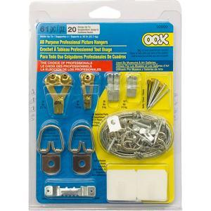 Ook Professional Picture Hanging Kit - (61 Pieces) Assorted Hangers