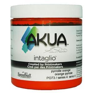 Speedball Akua Intaglio Printmaking Ink - (8oz/237ml) Pyrrolle Orange