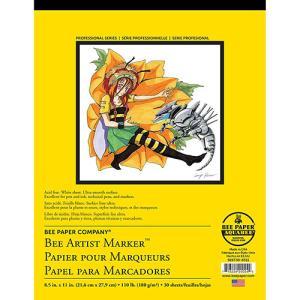 Bee Paper Artist Marker Paper Pad 8.5" x 11" - (30 Sheets, 110lb)