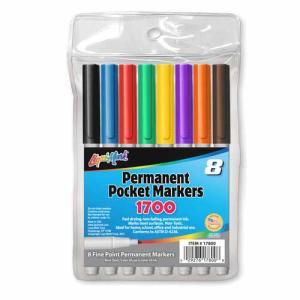 Permanent Extra Fine Tip Marker- Assorted (8ct)