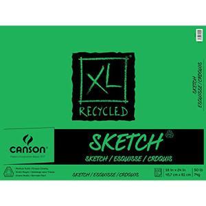Canson XL Recycled Sketch Pad 18" x 24" - (100 Sheets, 50lb) Tape Bound