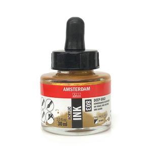 Royal Talens Amsterdam Acrylic Ink - (1oz/30ml) Deep Gold