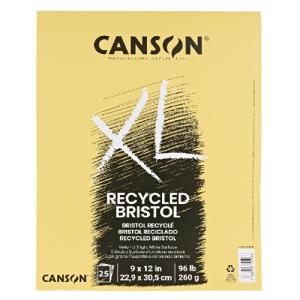 Canson XL Recycled Bristol Pad 9" x 12" - (25 Sheets, 96lb)