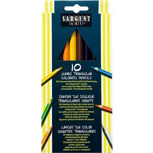 Sargent Triangle Colored Pencils - (10 Pack) Jumbo