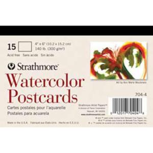 Strathmore Watercolor Postcards (704) 4" x 6" - (15 Sheets, 140lb) Cold Press