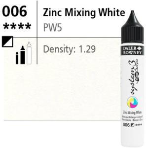 System3 Fluid Acrylics Zinc Mixing White -29.5ml Applicator Bottle 139029006