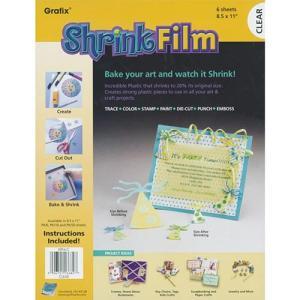 Grafix Shrink Film 8.5" x 11" - (6 Sheets) Clear