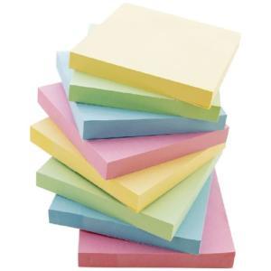 Bazic Stick On Notes 3" X 3" Pastel 100 Ct. (12/pk)