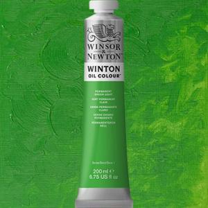 Winsor & Newton Winton Oil Colour Paint - (6.75oz/200ml) Permanent Green Light