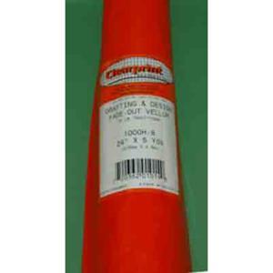 Clearprint 24 Inch X 5 Yards Fade Out Vellum Roll (8x8 Grid)