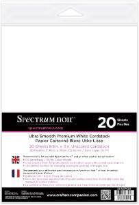Spectrum Noir Ultra Smooth Premium White Cardstock 8.5" X 11" - (20 Sheets) Unscored