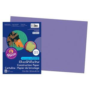Pacon Sunworks Heavyweight Construction Paper 12" x 18" - (50 Sheets) Violet
