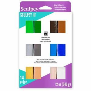 Sculpey III Oven-Bake Clay Multipack - (12 Count) Naturals