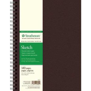 Strathmore 400 Series Hardcover Sketch Book (458) 7" x 10" - (70 sheets, 60lb) Wire Bound