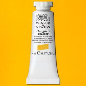Winsor & Newton Designers Gouache  (0.47oz/14mL) Permanent Yellow Deep