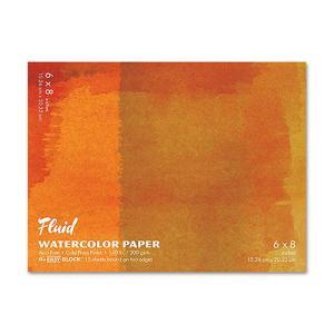 Fluid Watercolor Paper Easy-Block 6" x 8" - (15 Sheets, 140lb) Cold Press