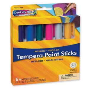 Creativity Street Glide-On Tempera Paint Sticks-Metallic (6ct)