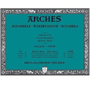 Arches Watercolor Cold Press Block 10"x14"- (10 Sheets, 300lb)