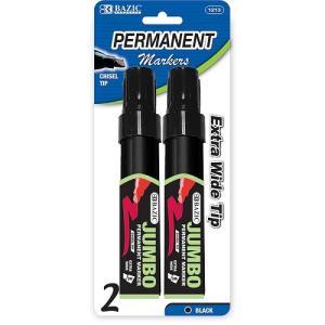 Bazic Chisel Tip Jumbo 8mm Permanent Marker (2/Pack)