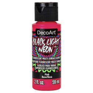 DecoArt Black Light Neon Acrylic Paint - (2oz/59ml) Pink
