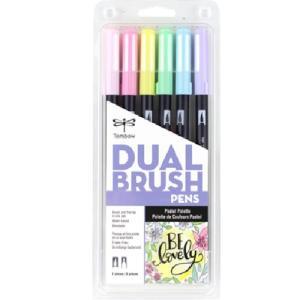 Tombow Dual Brush Pen Set - Pastel 6pk  56213