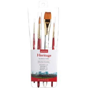 Princeton Heritage Synthetic Sable Brush Set - 4 pc 4050SET200