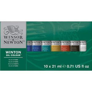 Winsor & Newton Winton Oil Colour Paint Set (0.7oz/21ml) - 10 Assorted Colors
