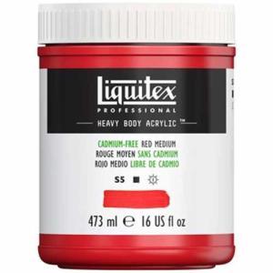 Liquitex Professional Heavy Body Acrylic Paint - (16oz/473ml) Cadmium-Free Red Medium