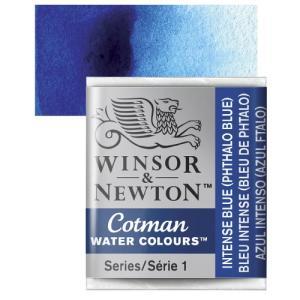 Winsor & Newton Cotman Half Pan Watercolor - Intense Blue (phthalo blue)  0301327