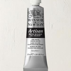 Winsor & Newton Artisan Water Mixable Oil Colour Paint - (1.25oz/37ml) Zinc White (Mixing White)