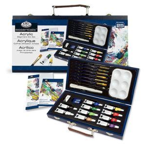 Royal Langnickel Essentials Acrylic Painting Wooden Box Set - 25pc RSET-ACR3000
