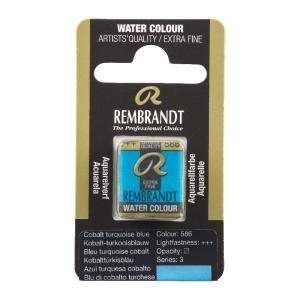 Rembrandt Professional Watercolor Half Pan -586 Cobalt Turquoise Blue