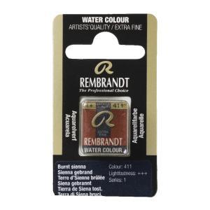 Rembrandt Professional Watercolor Half Pan -411 Burnt Sienna