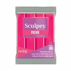 Sculpey Premo Oven-Bake Clay (2oz bar) - Fluorescent Pink
