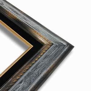Econo Frame Tuscan Stained Walnut Grey with Black Velvet Liner - 22" x 28"