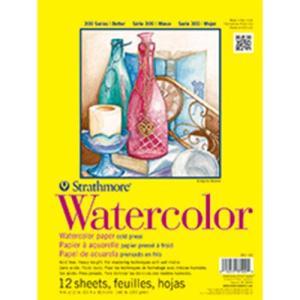 Strathmore 300 Series Watercolor Pad 9" x 12" - (12 Sheets, 140lb) Cold Press