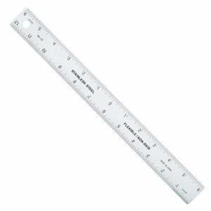 Westcott Stainless Steel Zero Center Ruler- 12"