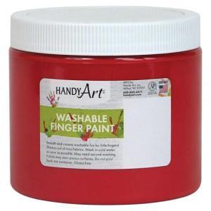 Handy Art Washable Finger Paint - (16oz/473ml) Red