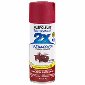 2x Ultra Cover 12oz Satin Spray- Colonial Red