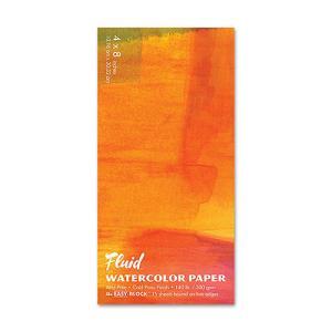 Fluid Watercolor Paper Easy-Block 4" x 8" - (15 Sheets, 140lb) Cold Press