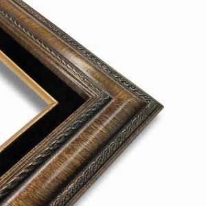 Econo Frame Tuscan Brushed Gold with Black Velvet Liner - 18" x 36"