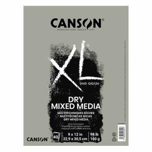 Canson XL Dry Mixed Media Grey- 9x12 (40 Sht)