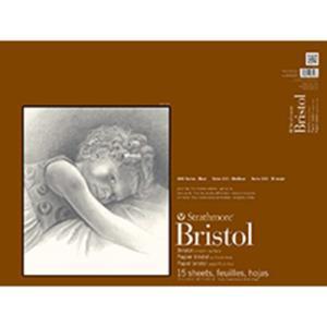 Strathmore 400 Series Bristol Pad ( 475 ) 18" x 24" - (15 Sheets, 2ply) Smooth Surface, Tape Bound