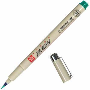 Sakura Pigma Micron Pen -Green, Brush