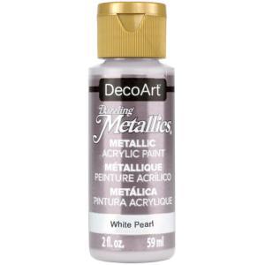 DecoArt Dazzling Metallics Acrylic Paint - (2oz/59ml) White Pearl